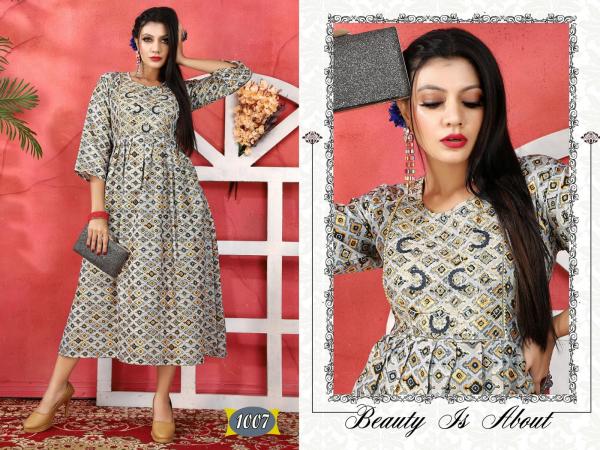 Golden Britt 1 Rayon Wear Rayon Anarkali Kurti Collection